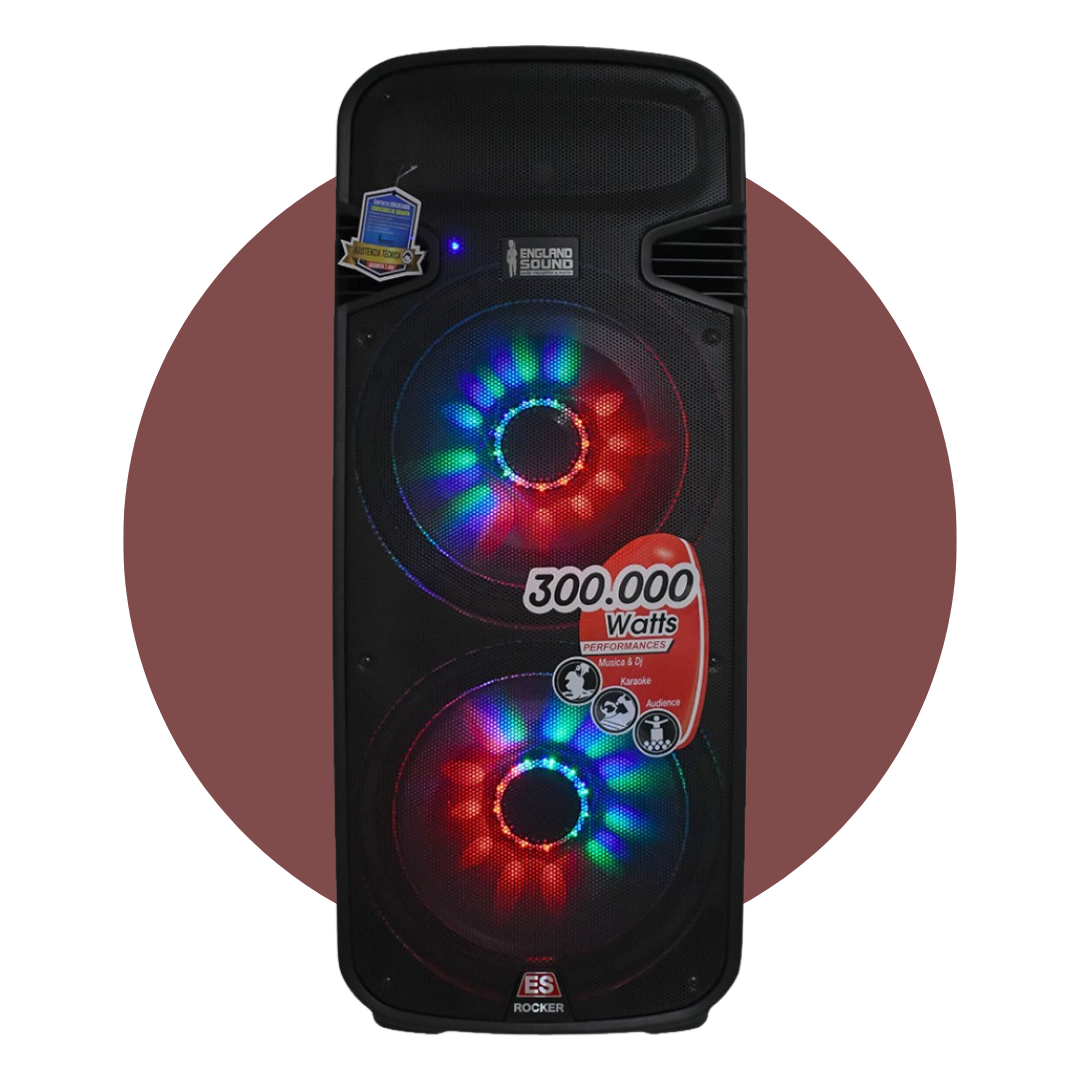Parlante doble woofer ENGLAND SOUND ES-6GAB ROCKER 215 LED 15″ 300.000W PMPO