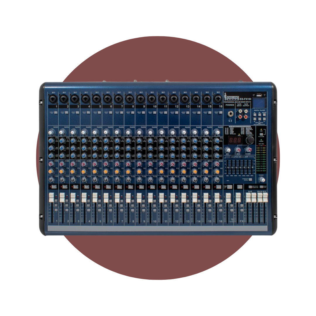 Mixer Analógico 16 canales ENGLAND SOUND ES-FX16I