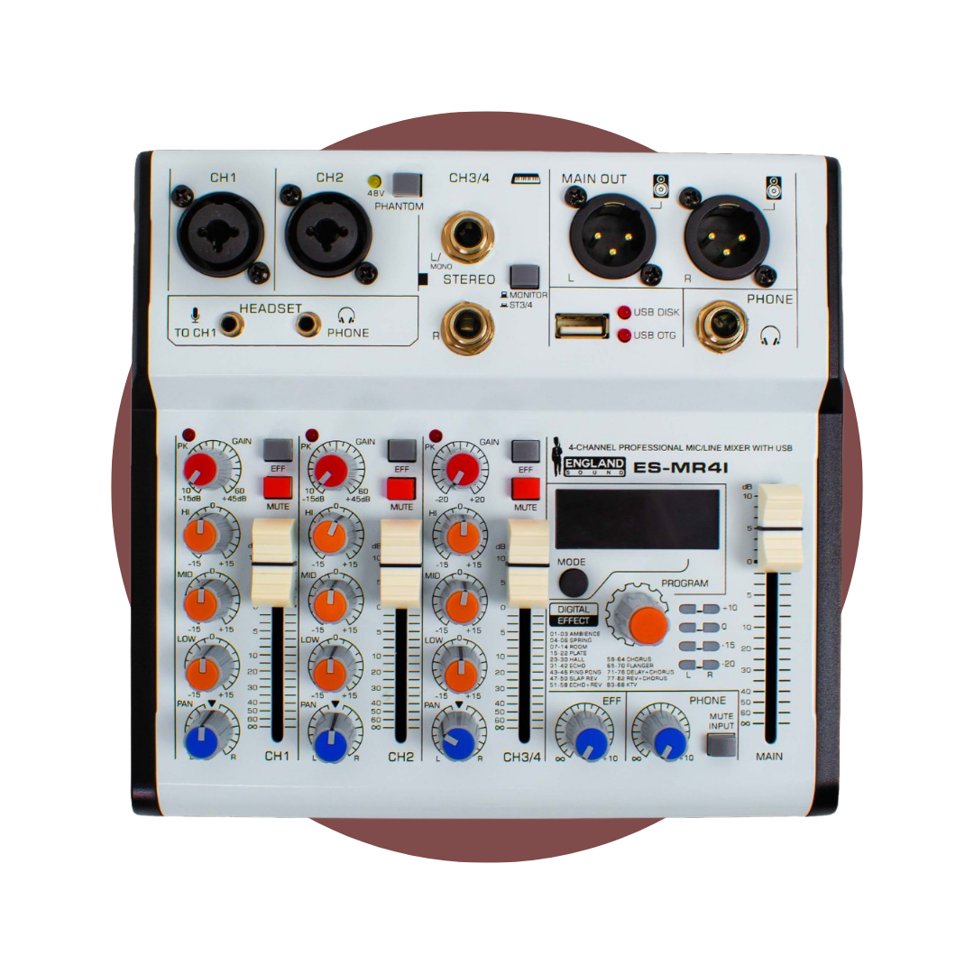 Mixer Profesional 4 canales ENGLAND SOUND ES-MR4I