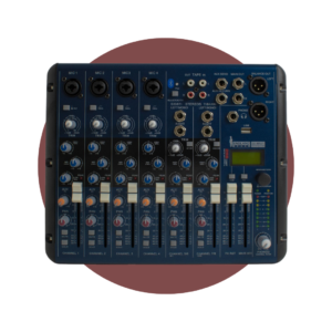 ES-MR8FI Mixer Analógico 6 canales ENGLAND SOUND ES-MR8FI