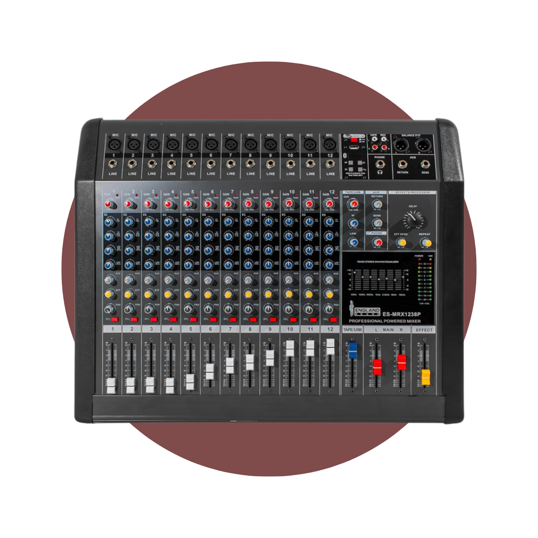 Mixer Profesional 12 canales 382W ENGLAND SOUND ES-MRX1238P