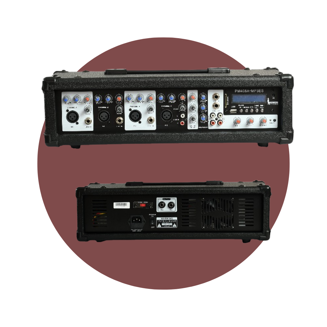 Mezclador Amplificado 4 canales ENGLAND SOUND ES-PM408A-MP3