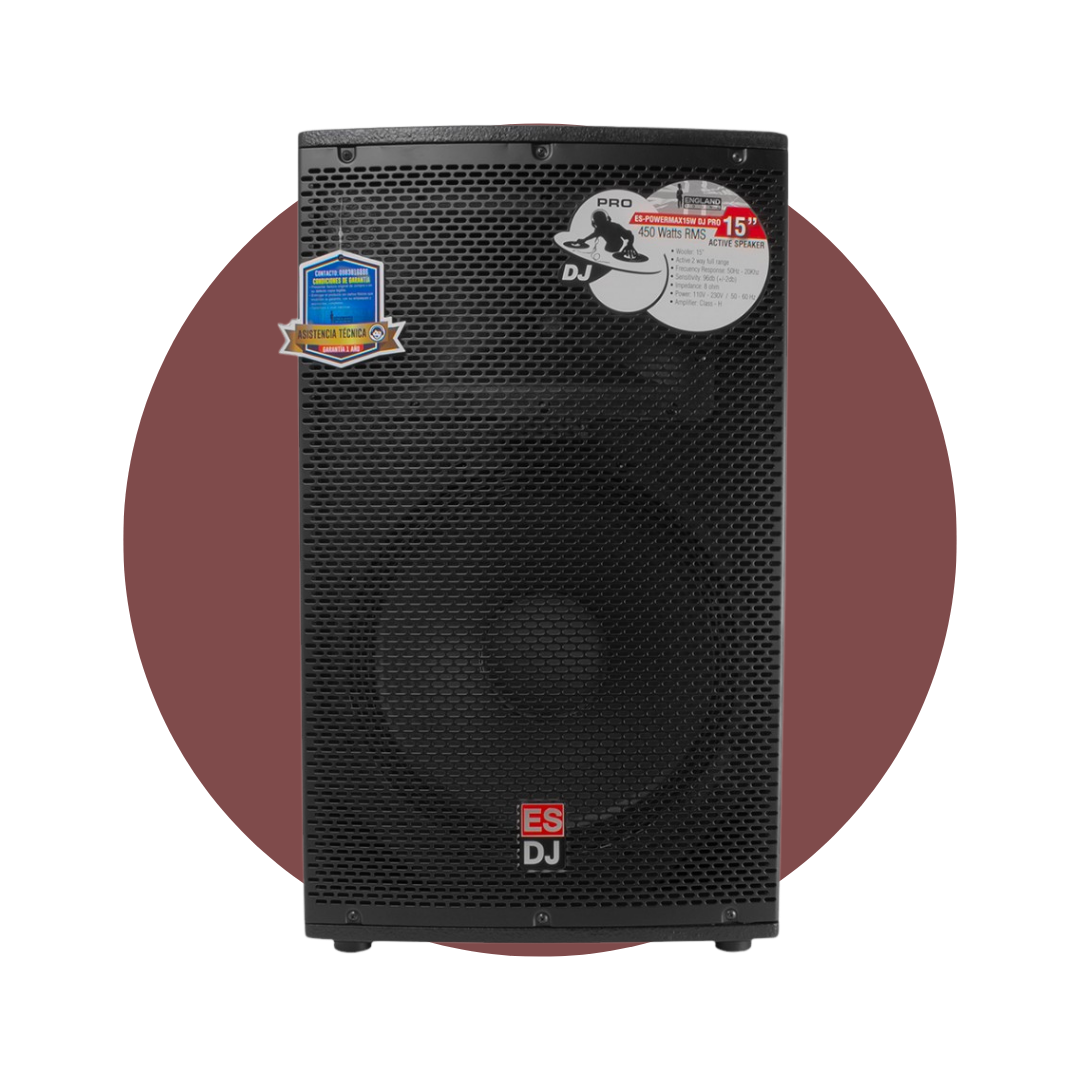 Parlante ENGLAND SOUND ES-POWERMAX 15W DJ PRO caja de madera 400 watts RMS