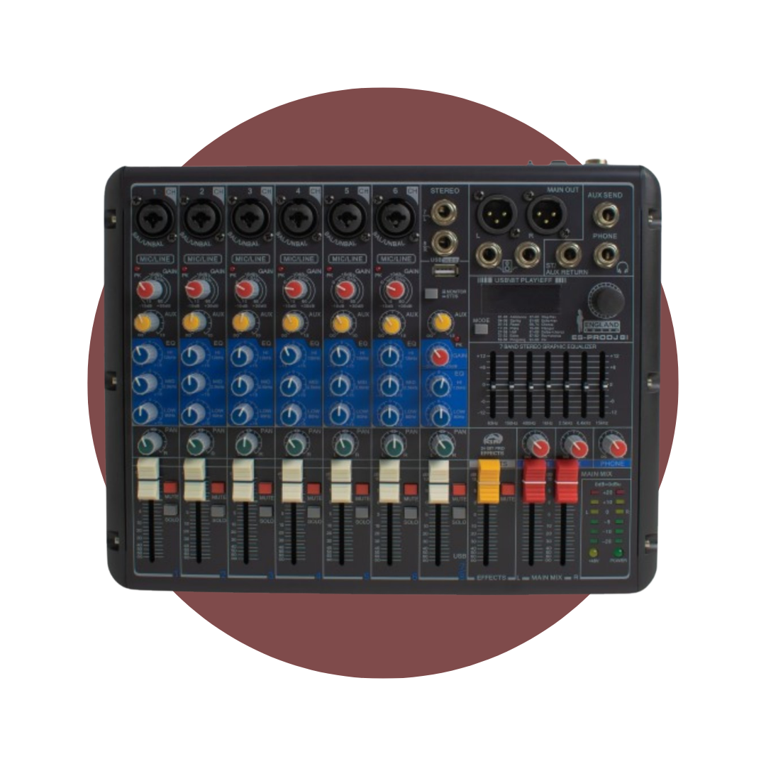 Mixer Analógico 8 canales ENGLAND SOUND ES-PRODJ 8I