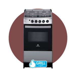COCINA INDURAMA BILBAO 4 QUEMADORES CON GRILL 20"