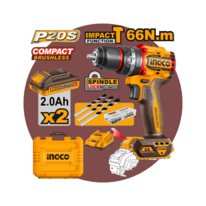 Taladro de impacto inalámbrico compacto sin escobillas