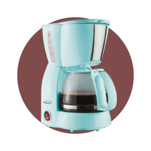 CAFETERA BRENTWOOD 4 TZS VIDRIO TURQUESA