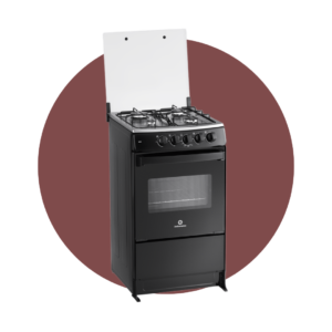 COCINA INDURAMA BARI SPAZIO PLUS 4 QUEMADORES NEGRO