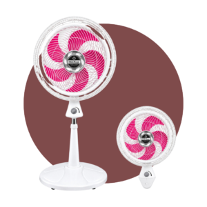 VENTILADOR 2 EN 1 MAX POWER 18" BLANCO/FUCSIA