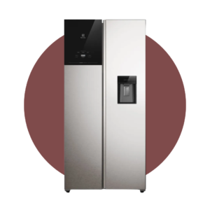 ERS44F3Q5BI (1) Refrigeradora Electrolux Side by Side 430L inverter autosense con dispensador de agua gris