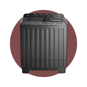 Lavadora semiautomática Westinghouse 18 kg color negro